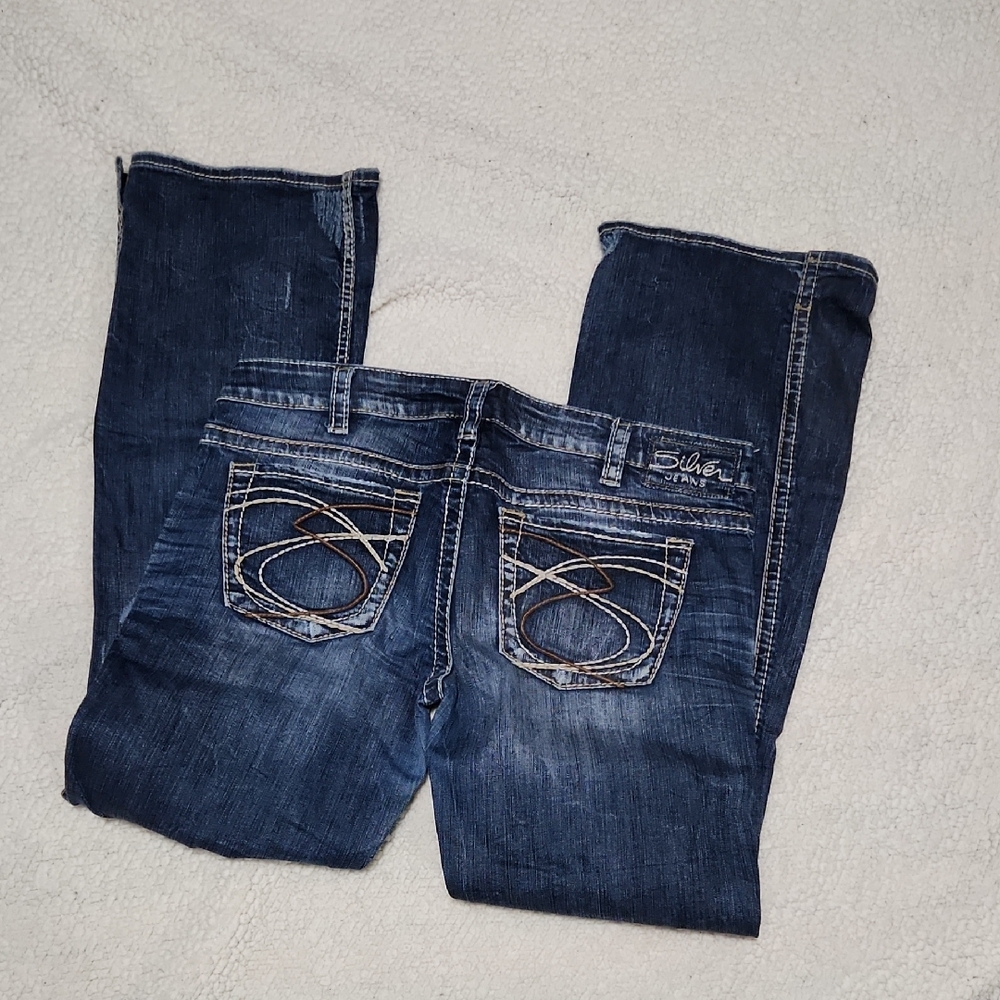 Silver Jeans Women's Distressed Boot Cut Jeans